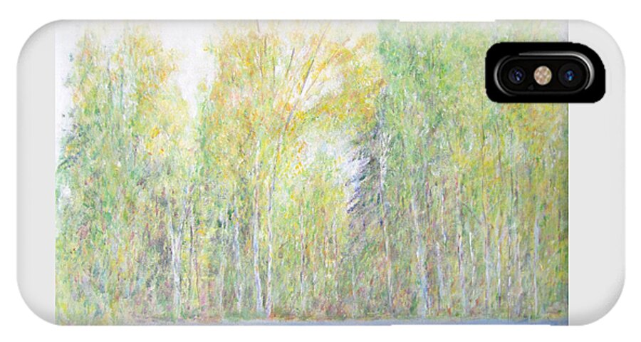 Impressionism iPhone X Case featuring the painting A Sunny Day by Glenda Crigger