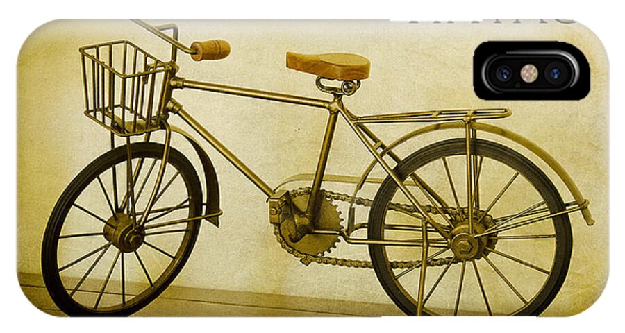 Bike iPhone X Case featuring the photograph A Vintage Bike by Mary Jane Armstrong