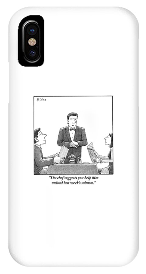 A Waiter Makes A Suggestion To A Man And Woman iPhone X Case