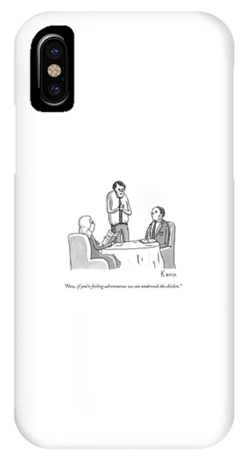 A Waiter Speaks To A Couple At A Restaurant iPhone X Case