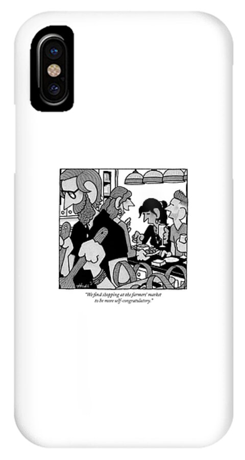 A Woman Addresses A Couple At A  Dinner Party iPhone X Case