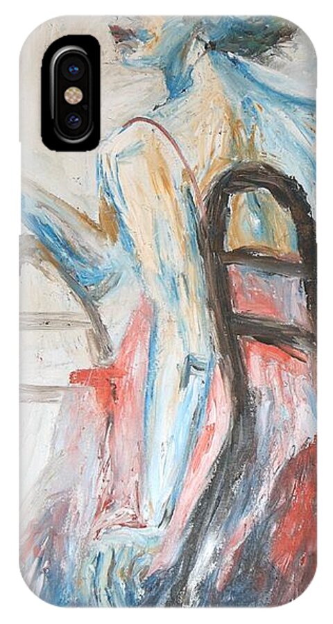 A Woman's Fate iPhone X Case featuring the painting A Woman's Fate by Esther Newman-Cohen