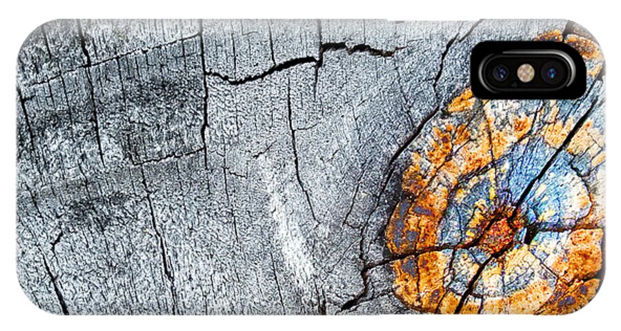 Duane Mccullough iPhone X Case featuring the photograph Abstract Woodgrain Upclose 6 by Duane McCullough