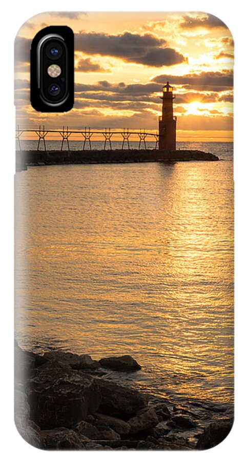 Lighthouse iPhone X Case featuring the photograph Across the Harbor by Bill Pevlor