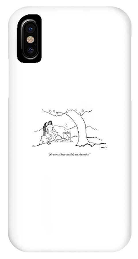Adam And Eve Sit Under The Forbidden Tree iPhone X Case