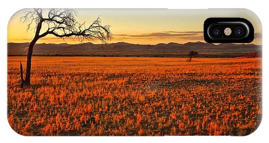 Landscape At Sunset iPhone X Case featuring the photograph African Sunset by Kate McKenna