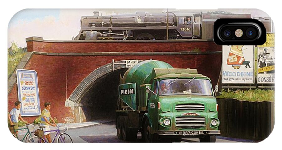 Lorry iPhone X Case featuring the painting Albion mixer. by Mike Jeffries