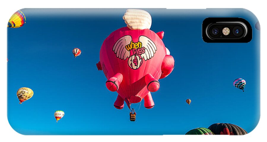 Balloons iPhone X Case featuring the photograph Albuquerque Balloon Fiesta 13 by Lou Novick