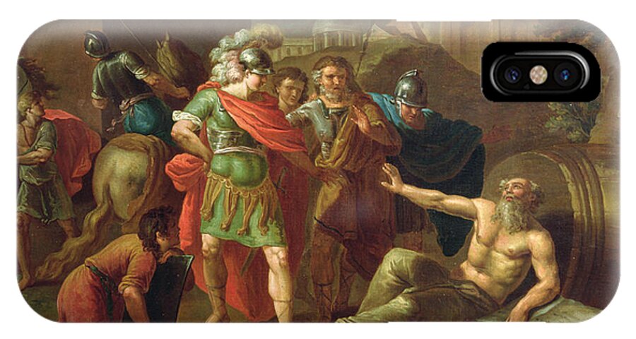 Philosophers iPhone X Case featuring the photograph Alexander The Great Visits Diogenes At Corinth, 1787 Oil On Canvas by Ivan Philippovich Tupylev