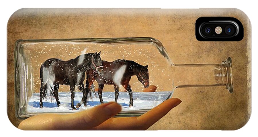 Animals iPhone X Case featuring the mixed media All Bottled Up by Davandra Cribbie