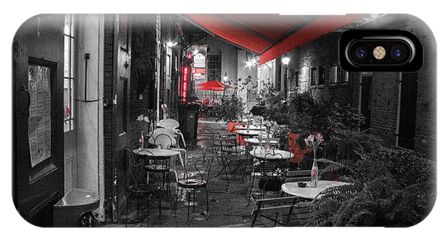 Nola iPhone X Case featuring the photograph Alley Cafe by Jeff Mize
