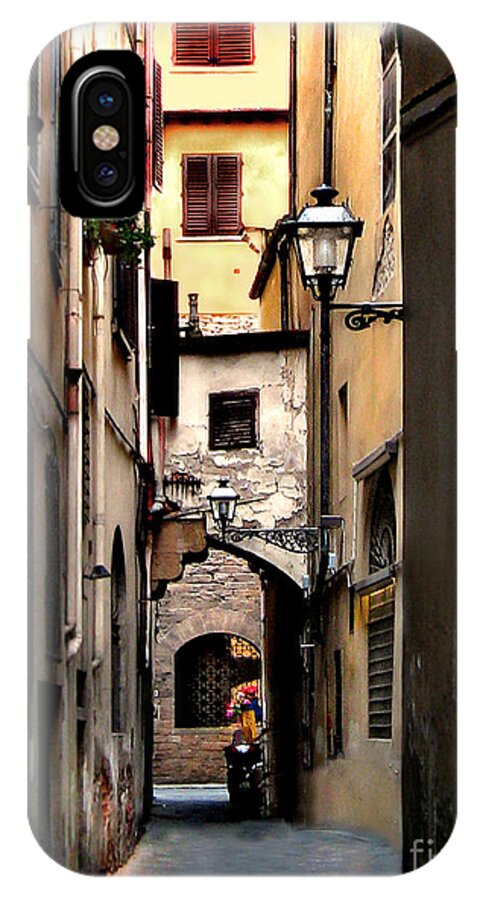 Florence iPhone X Case featuring the photograph Alley in Florence 1 by Jennie Breeze