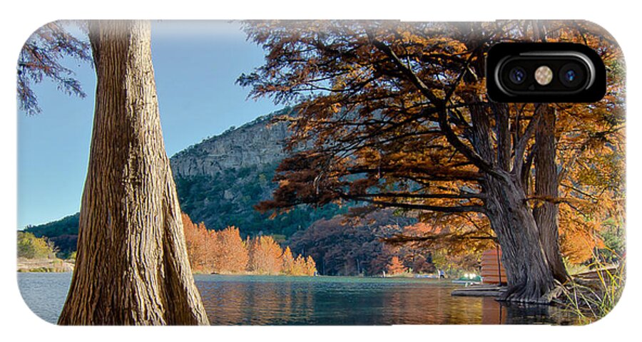 Fall Color iPhone X Case featuring the photograph Among the Cypress Trees by Cathy Alba