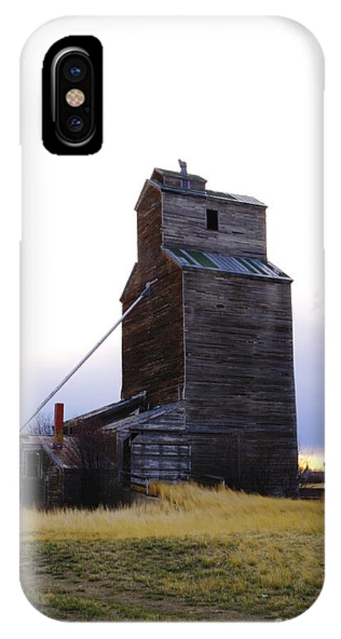 Grain Elevators iPhone X Case featuring the photograph An Old Grain Elevator Off Highway Two In Montana by Jeff Swan