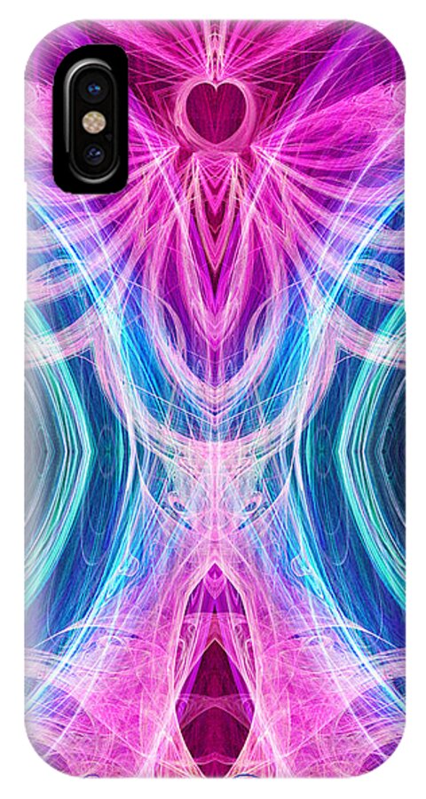 Angel iPhone X Case featuring the digital art Angel of Courage by Diana Haronis