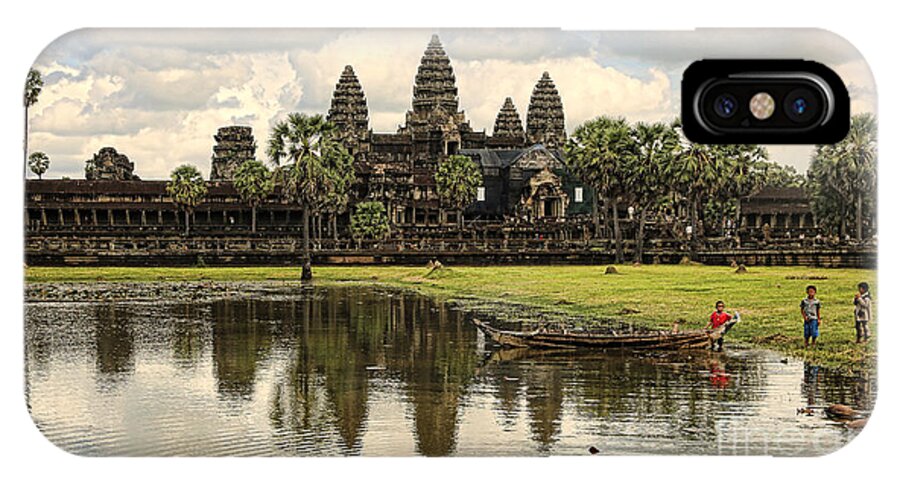 Angkor Wat iPhone X Case featuring the photograph Angkor Wat I by Chuck Kuhn