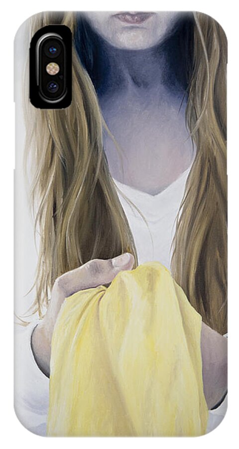 Portrait iPhone X Case featuring the painting Anticipation by Lindsey Weimer
