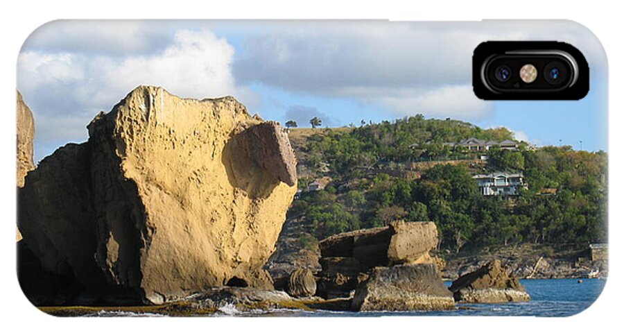Ocean iPhone X Case featuring the photograph Antigua - Aliens by HEVi FineArt