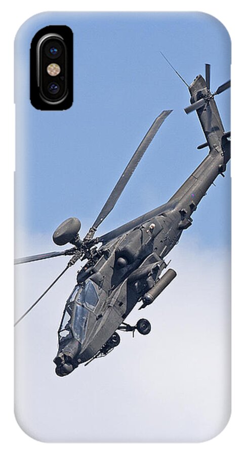 Apache iPhone X Case featuring the photograph Apache Attack Helicopter by Paul Scoullar