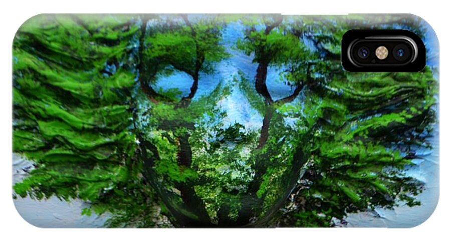 Landscape iPhone X Case featuring the sculpture Arbor Day by P Dwain Morris