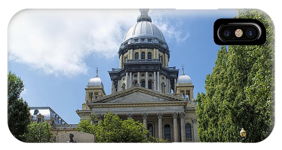 Springfield iPhone X Case featuring the photograph Illinois State Capitol - Luther Fine Art by Luther Fine Art