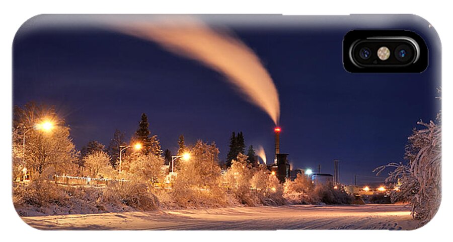 Alaska iPhone X Case featuring the photograph Arctic Power at Night by Gary Whitton