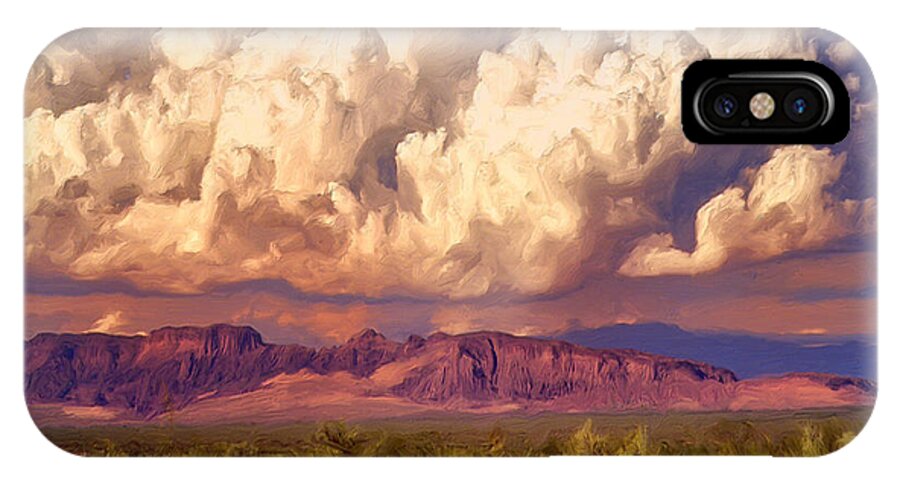 Arizona iPhone X Case featuring the painting Arizona Monsoon by Dominic Piperata
