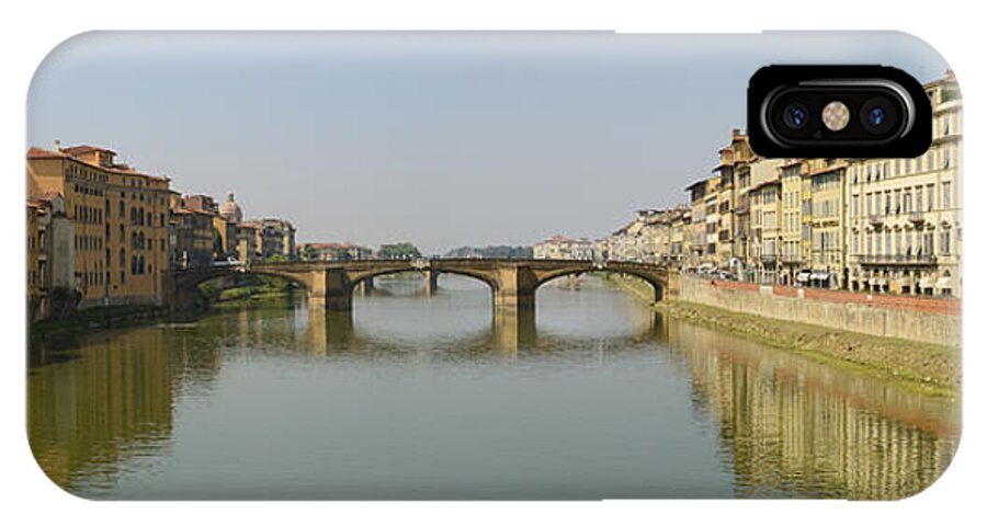 Florence iPhone X Case featuring the photograph Arno River Panorama by Harold Piskiel