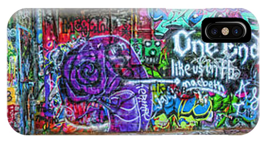 Art Alley iPhone X Case featuring the photograph Art Alley Panorama by Adam Vance
