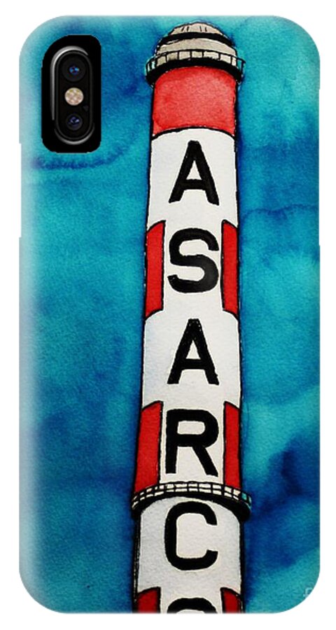 Asarco iPhone X Case featuring the painting ASARCO in Watercolor by Melinda Etzold