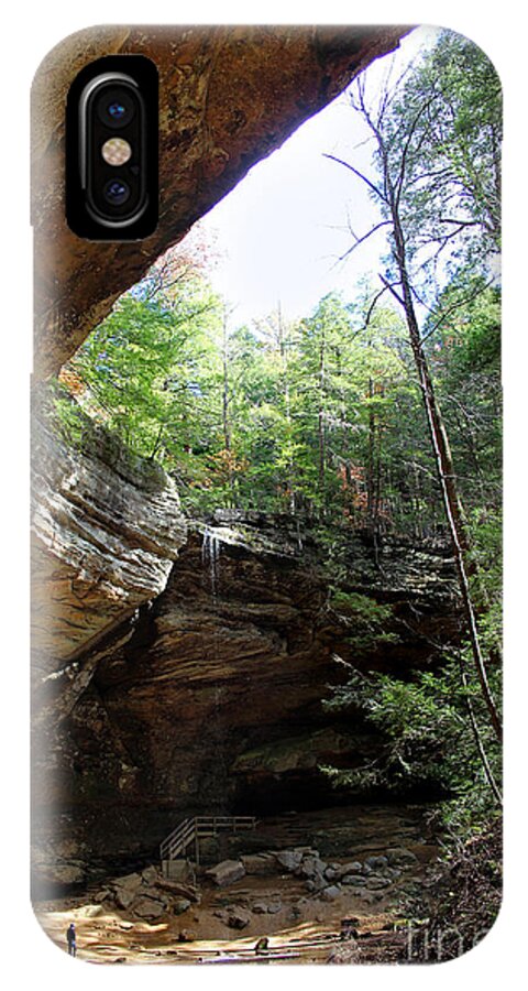 Cave iPhone X Case featuring the photograph Ash Cave of the Hocking Hills by Karen Adams