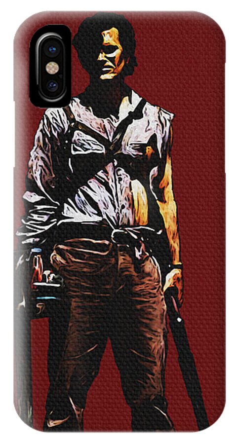 Movies iPhone X Case featuring the painting Ash by Jeff DOttavio