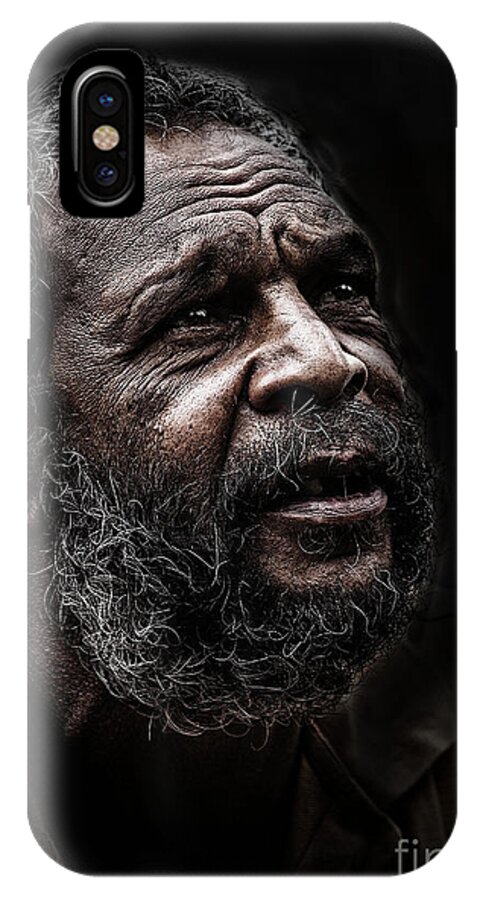 Australian Aboriginal iPhone X Case featuring the photograph Australian aborigine by Sheila Smart Fine Art Photography