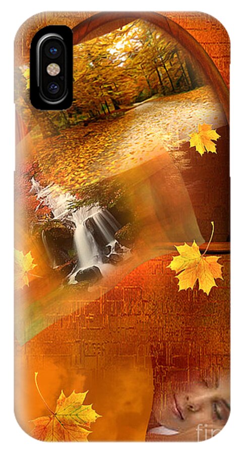 Dream iPhone X Case featuring the digital art Autumn dream by Giada Rossi