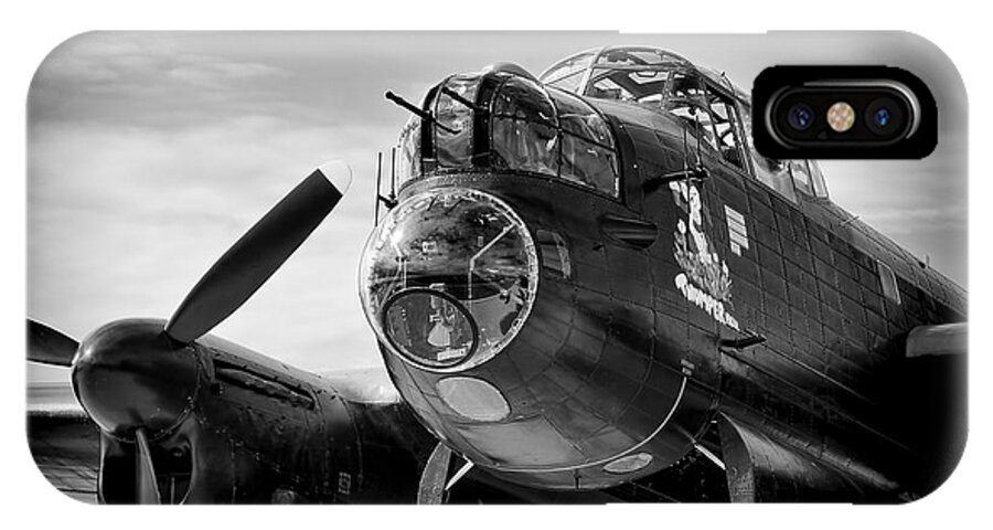 Avro iPhone X Case featuring the photograph Avro Lancaster by Ian Merton