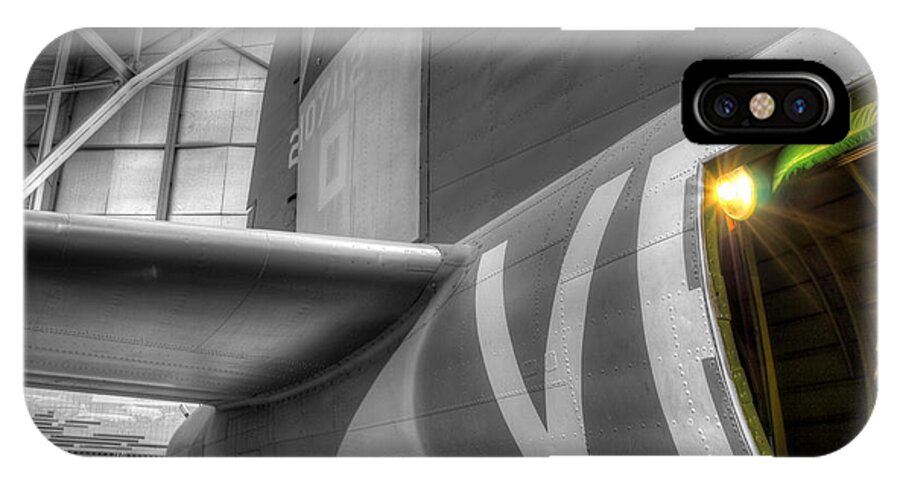 B-17 Bomber iPhone X Case featuring the photograph B-17 Bomber Tail by David Dufresne