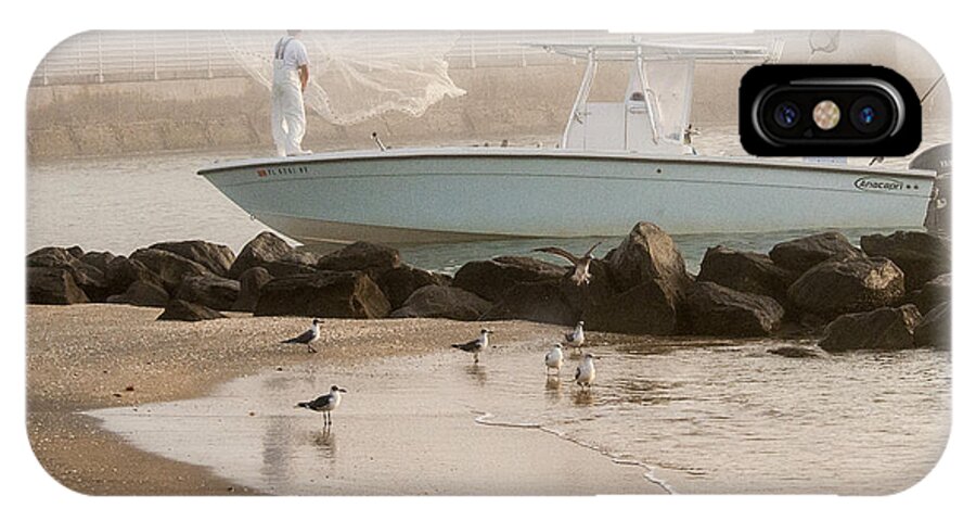 Net iPhone X Case featuring the photograph Bait Gathering by Don Durfee