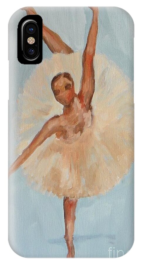 Acrylic iPhone X Case featuring the painting Ballerina by Marisela Mungia