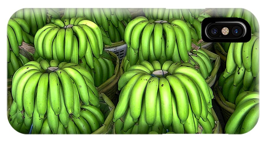Banana iPhone X Case featuring the photograph Banana Bunch Gathering by Douglas Barnett