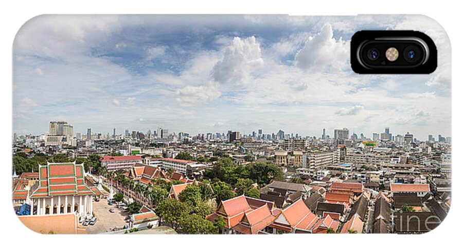 Bangkok iPhone X Case featuring the photograph Bangkok panorama by Didier Marti