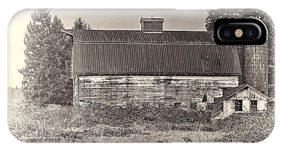 Ron Roberts Photography iPhone X Case featuring the photograph Barn With Silo by Ron Roberts