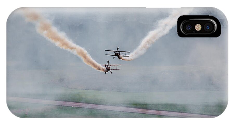 Breitling iPhone X Case featuring the photograph Barnstormer Late Afternoon Smoking Session by Chris Lord