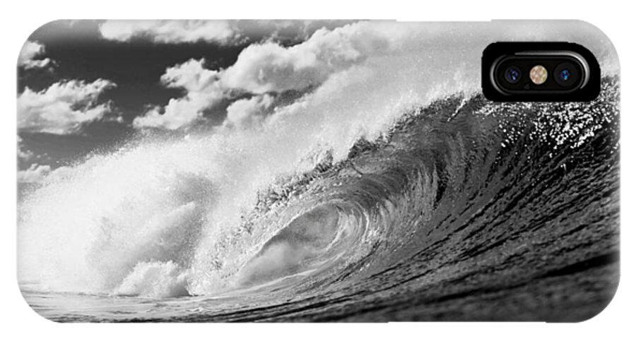 Black And White iPhone X Case featuring the photograph Barrel Clouds by Sean Davey