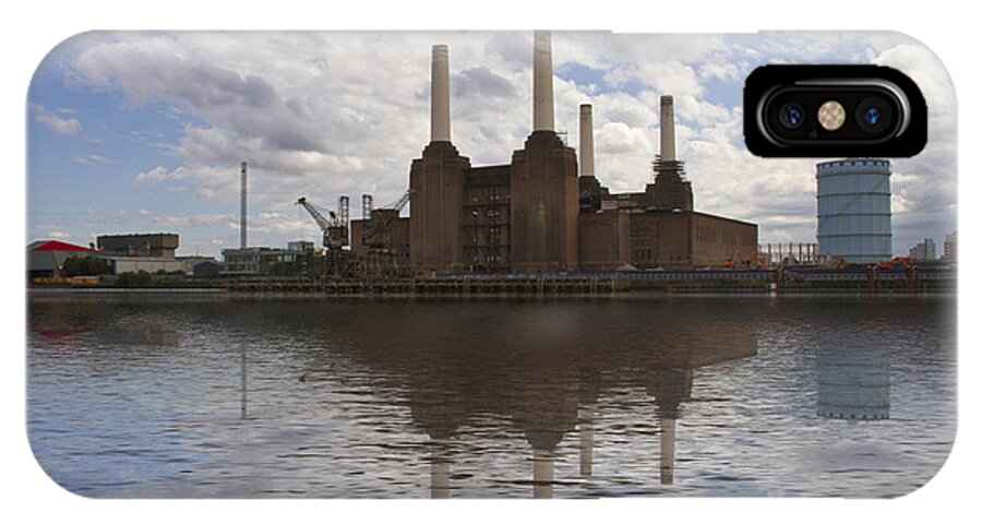 Battersea Power Station iPhone X Case featuring the photograph Battersea Power Station London by David French