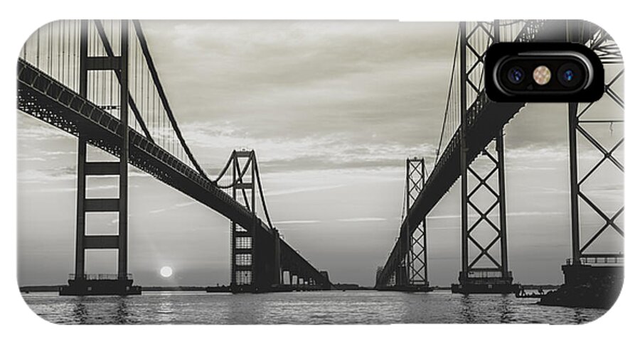 Sunrise iPhone X Case featuring the photograph Bay Bridge Strong by Jennifer Casey