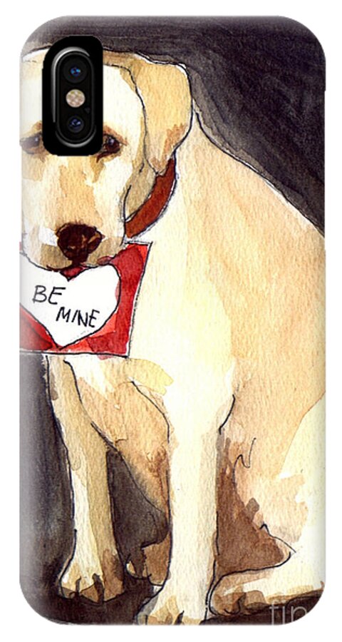 A Heart Felt Message! iPhone X Case featuring the painting Be Mine by Molly Poole