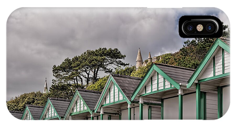 Beach Huts iPhone X Case featuring the photograph Beach Huts Langland Bay Swansea 3 by Steve Purnell