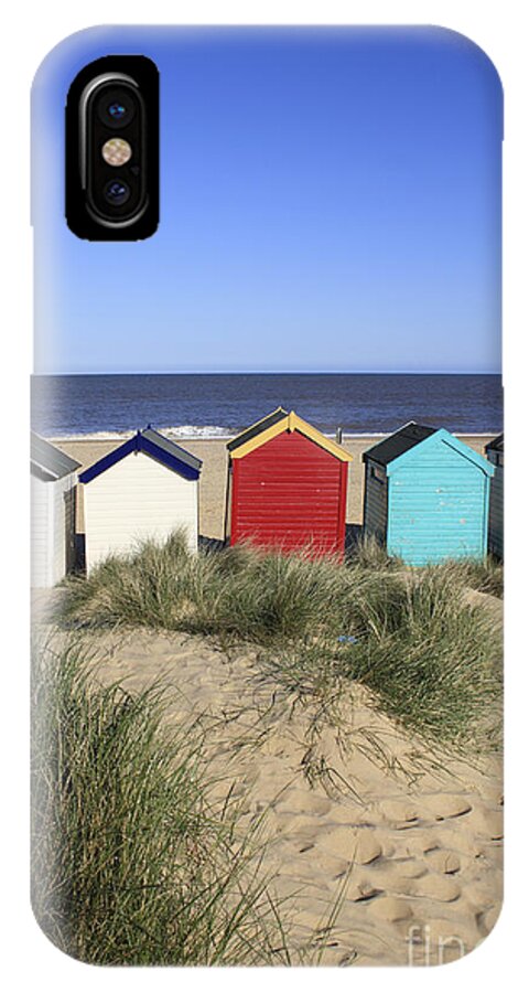 Beach iPhone X Case featuring the photograph Southwold Beach Huts UK by Julia Gavin