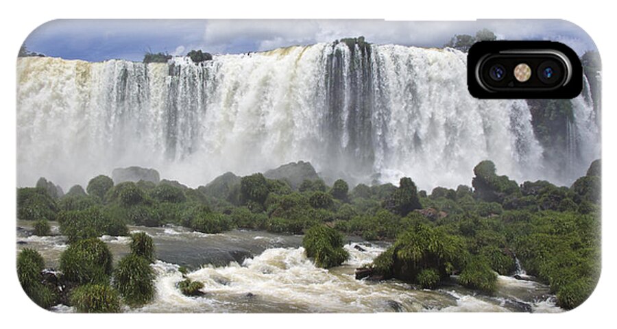 Waterfalls iPhone X Case featuring the photograph Beautiful Iguazu Waterfalls by Venetia Featherstone-Witty