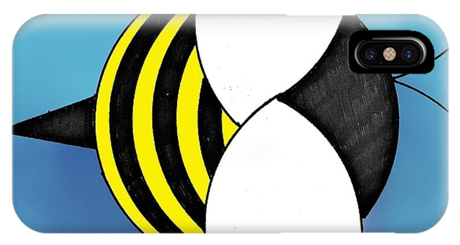 Bee iPhone X Case featuring the digital art Bee2011 by Loretta Nash